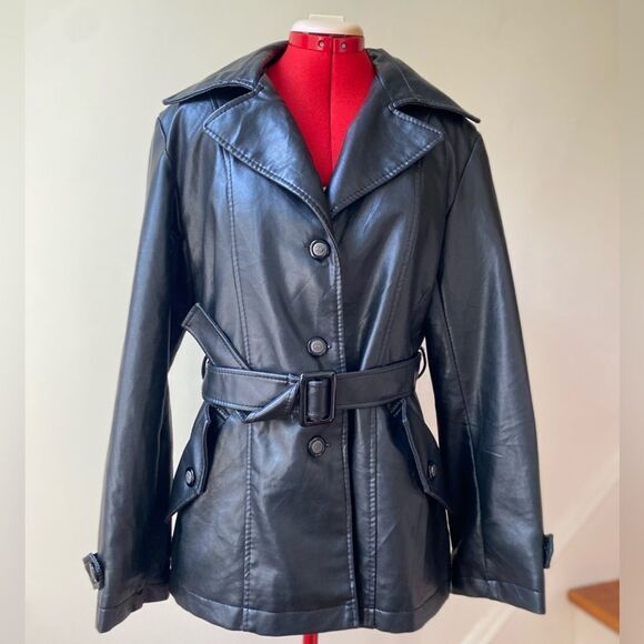 NWT Armani Exchange Leather Trench - Picture 1 of 15